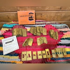 Vintage Reese’s Adjustable Brass Stencils — Lockedge Style — A Collectors Set